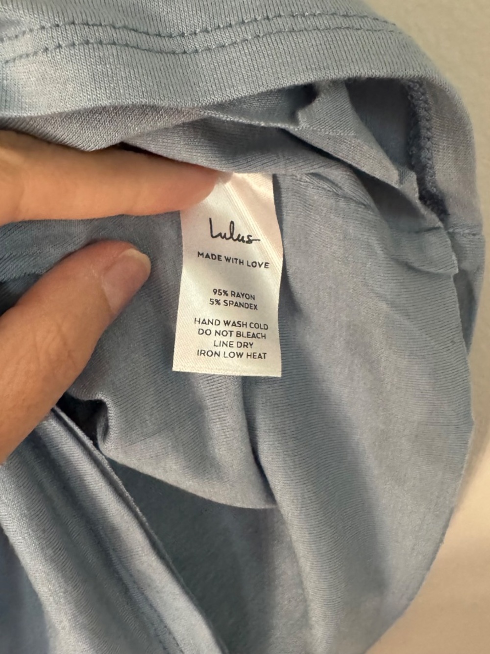 Lulus Basics Feel Like Dancing Denim Blue Deep V-Neck Crop Top Sz S NWT - Picture 4 of 6